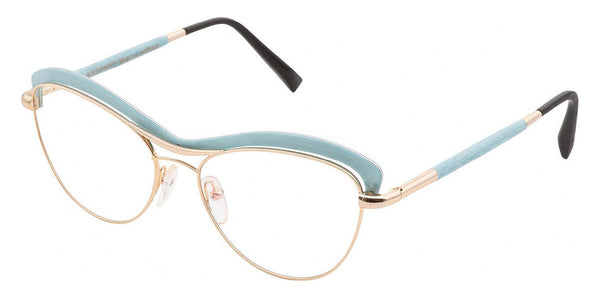 Champagne Gold/Light Blue Bird's Eye Maple / 54-16-140