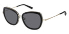Gold & Wood GAW SUNSET 01 55 - Brushed Champagne Gold/Ebony Tanganyika / Polarized Plain Gray