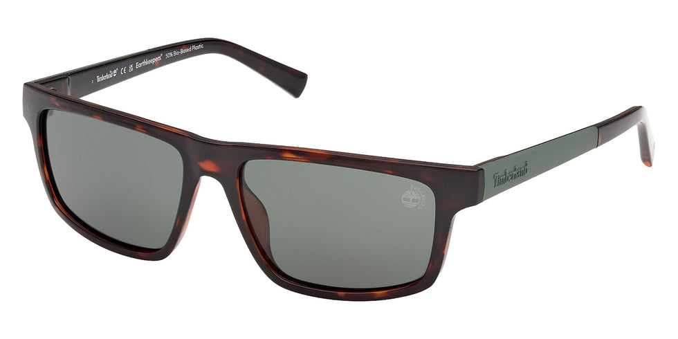 Timberland TB00070 52R 57 - Dark Havana / Green Polarized #id:tb0007052r_s:104105