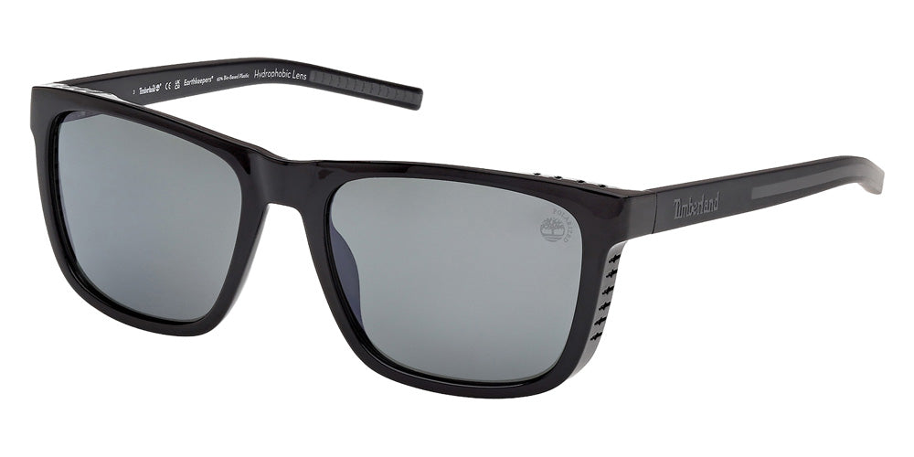 Timberland TB00086 01D 55 - Shiny Black / Smoke Polarized #id:tb0008601d_s:100105