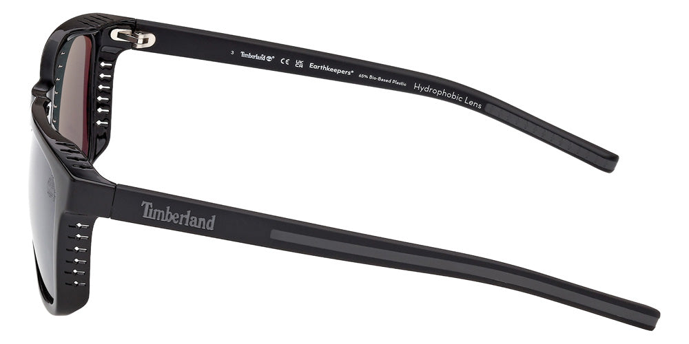 Timberland TB00086 01D 55 - Shiny Black / Smoke Polarized #id:tb0008601d_s:100110