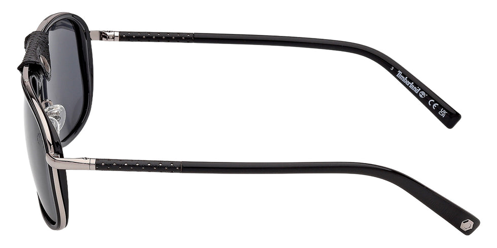 Timberland TB00091 01D 58 - Shiny Black / Smoke Polarized #id:tb0009101d_s:100110