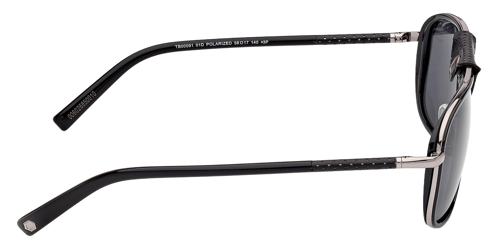Timberland TB00091 01D 58 - Shiny Black / Smoke Polarized #id:tb0009101d_s:100130