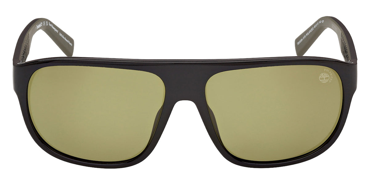 Timberland TB00094 01R 60 - Shiny Black / Green Polarized #id:tb0009401r_s:100100