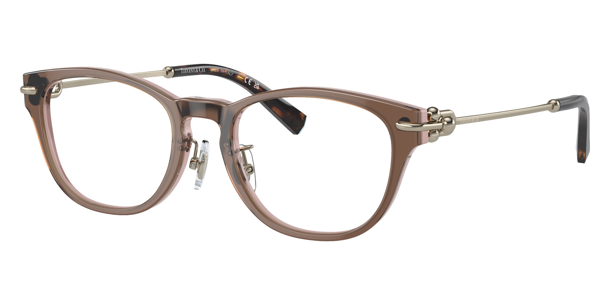 TIFFANY TF2237D 8255 48 - Brown Transparent on Pink #id:tf2237d8255_s:100105