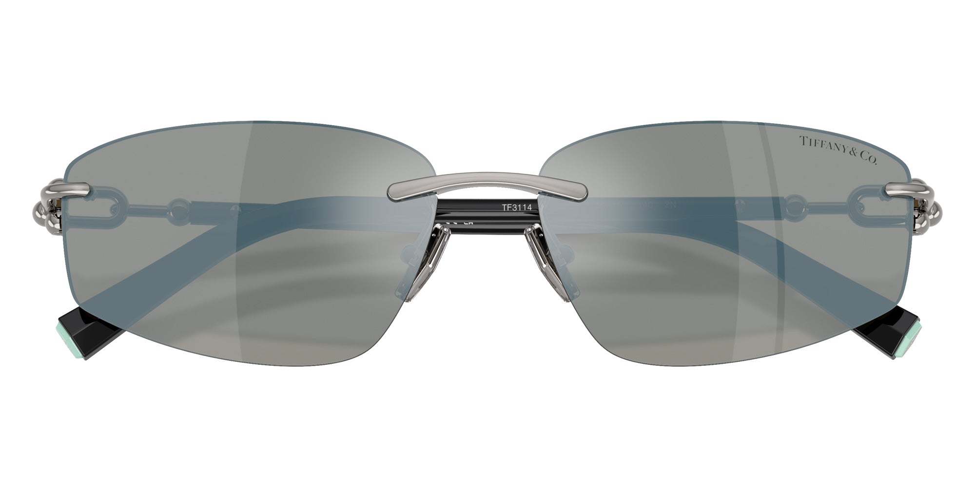 TIFFANY TF3114 600325 59 - Gunmetal / Gray Mirrored Milky Blue #id:tf3114600325_s:100120