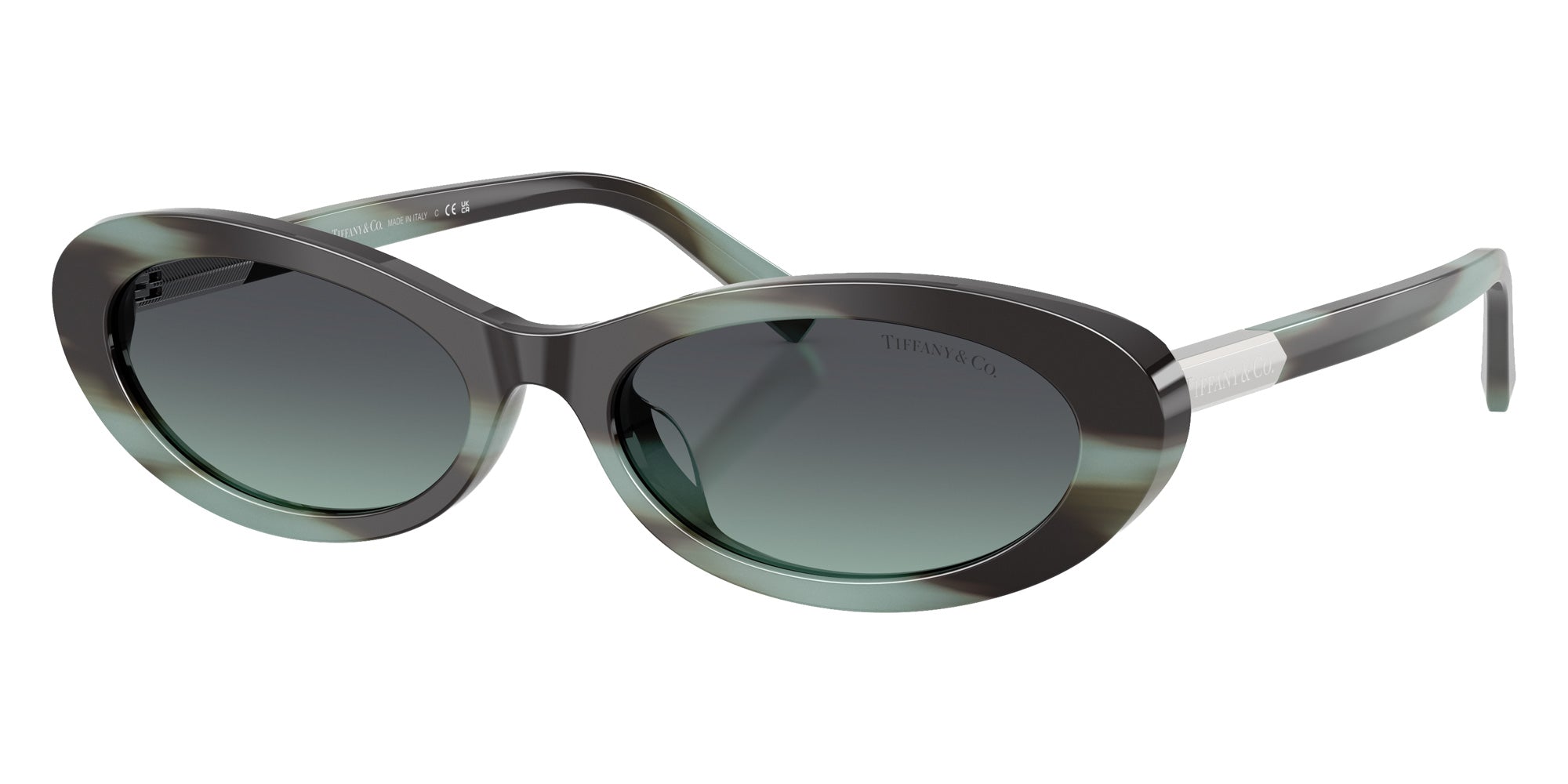 TIFFANY TF4250 84432G 56 - Striped Black Tiffany / Azure/Dark Gray #id:tf425084432g_s:104105