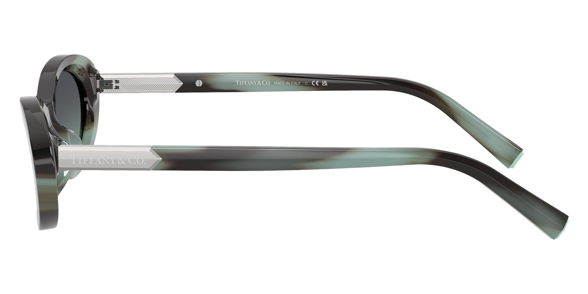 TIFFANY TF4250 84432G 56 - Striped Black Tiffany / Azure/Dark Gray #id:tf425084432g_s:104110