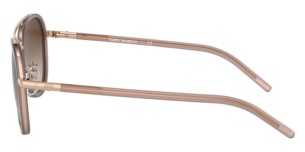 Tory Burch TY6089 332313 57 - Shiny Rose Gold / Milky Pink / Brown Gradient #id:ty6089332313_s:100110