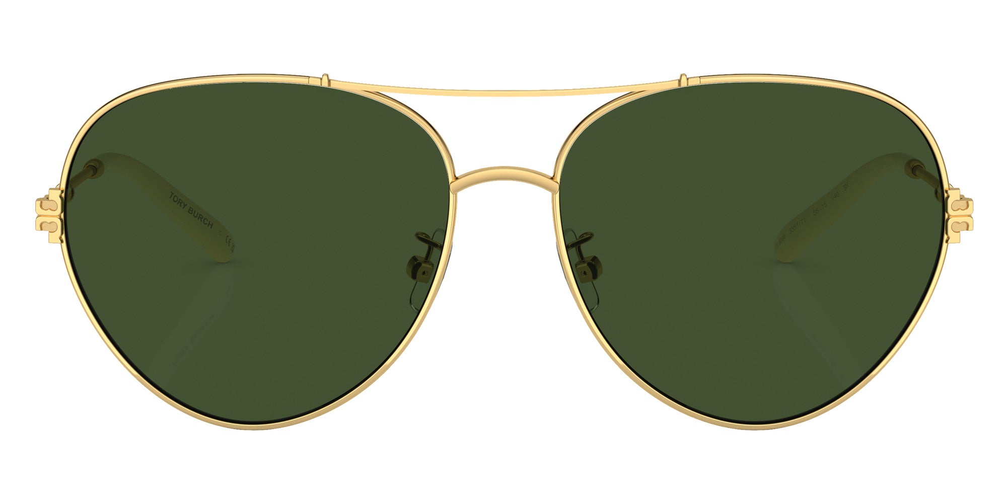 Tory Burch TY6098 335171 58 - Gold / Dark Green Solid #id:ty6098335171_s:100100