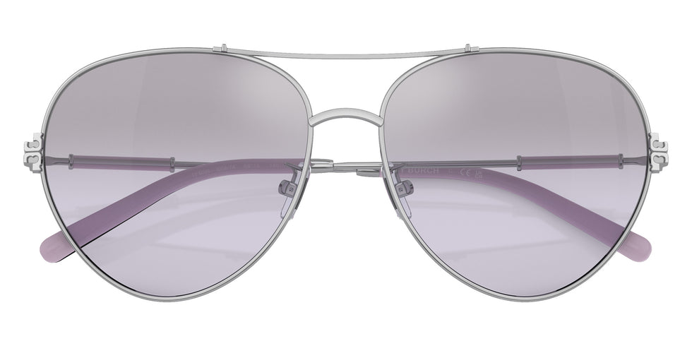 Tory Burch TY6098 33567A 58 - Silver / Violet Mirrored Gradient Silver #id:ty609833567a_s:102120