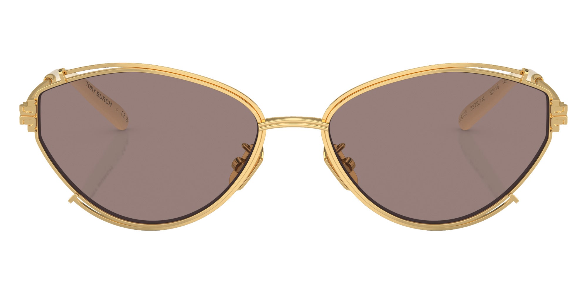 Tory Burch TY6103 32787N 55 - Shiny Gold / Light Purple Brown Mirrored #id:ty610332787n_s:100100