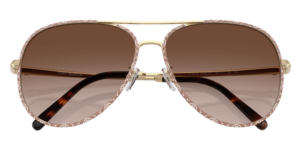 Tory Burch TY6114 336013 58 - Light Gold / Brown Gradient #id:ty6114336013_s:100120