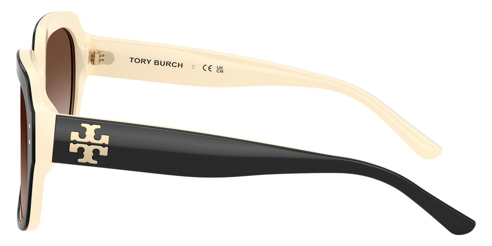 Tory Burch TY7143U 198813 56 - Black/Ivory / Brown Gradient #id:ty7143u198813_s:100110