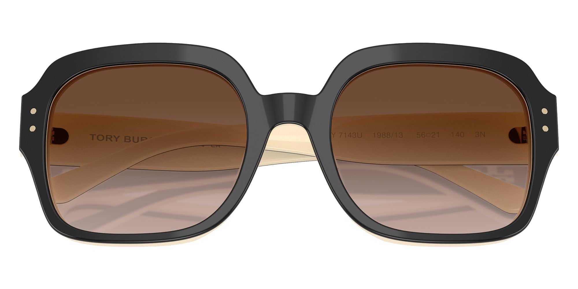 Tory Burch TY7143U 198813 56 - Black/Ivory / Brown Gradient #id:ty7143u198813_s:100120