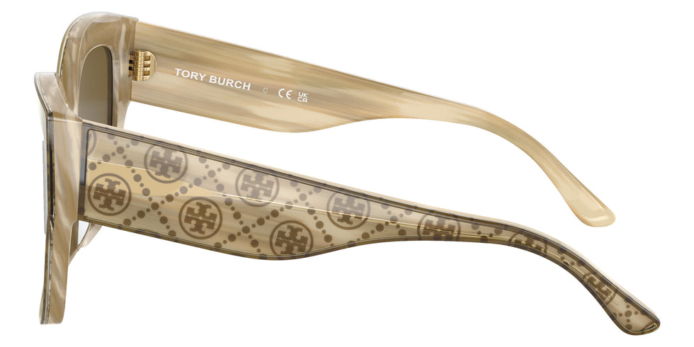 Tory Burch TY7184U 193373 54 - Ivory Horn With Olive Monogram / Solid Olive #id:ty7184u193373_s:100110