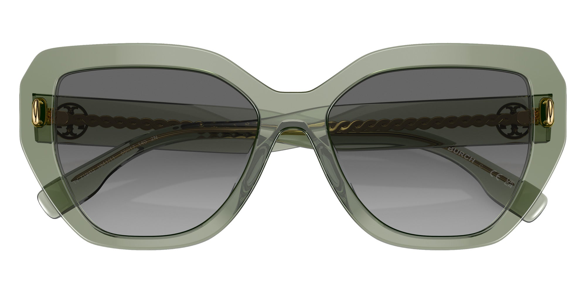 Tory Burch TY7194U 194111 55 - Transparent Sage / Light Gray Gradient Dark Gray #id:ty7194u194111_s:102120