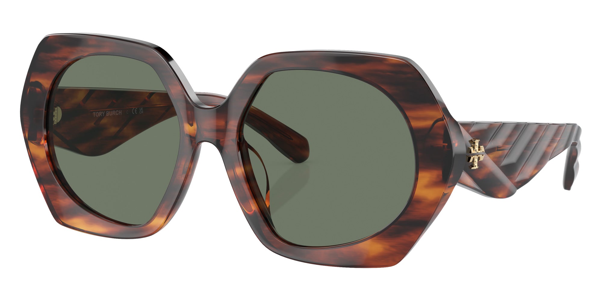 Tory Burch TY7195U 19553H 55 - Dark Wood / Dark Green #id:ty7195u19553h_s:100105