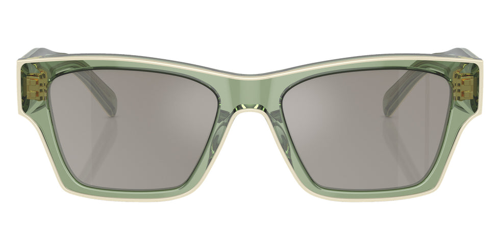 Tory Burch TY7207U 20026G 53 - Transparent Green & Ivory / Light Gray Silver Mirrored #id:ty7207u20026g_s:100100