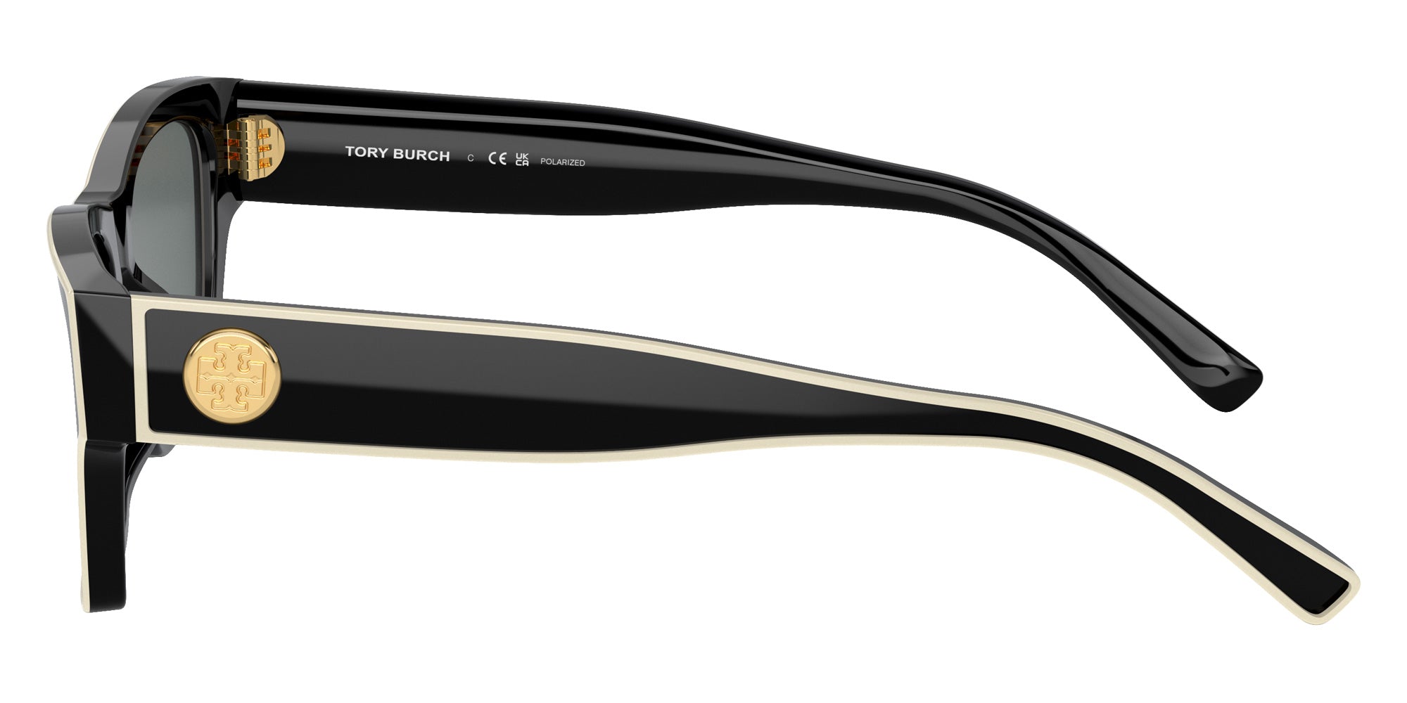 Tory Burch TY7207U 200481 53 - Black/Ivory / Dark Gray Polarized #id:ty7207u200481_s:102110