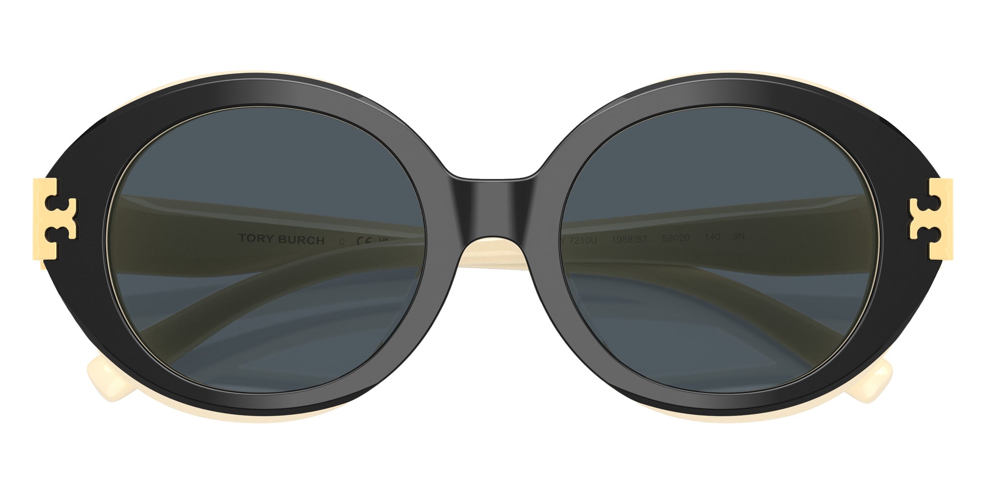 Tory Burch TY7210U 198887 52 - Black/Ivory / Gray #id:ty7210u198887_s:100120