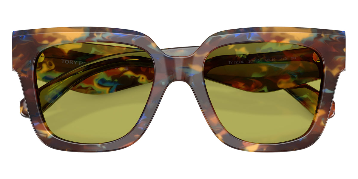 Tory Burch TY7239U 2092/2 52 - Blue/Green/Brown Tortoise / Solid Green #id:ty7239u20922_s:108120