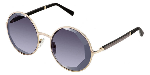 Shiny Champagne Gold/Gray Eucalyptus/Ebony Tanganyika / Gray Gradient/Silver Mirrored / 56-20-130