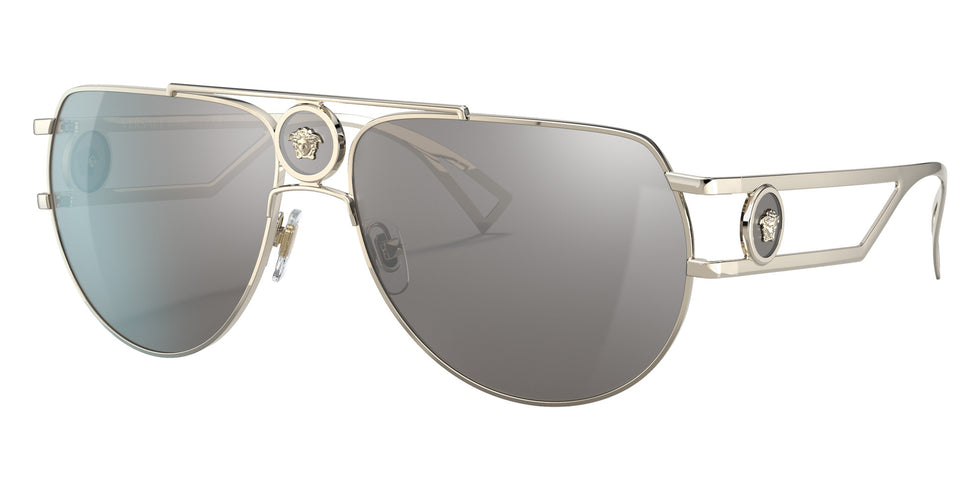 Versace VE2225 12526G 60 - Pale Gold / Light Gray Mirrored Silver #id:ve222512526g_s:100105
