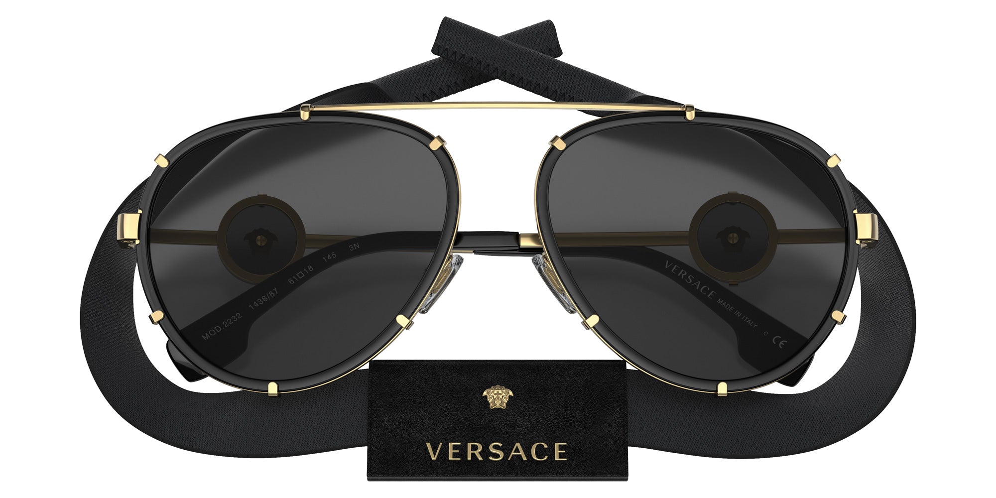Versace VE2232 143887 61 - Black / Dark Gray #id:ve2232143887_s:100120
