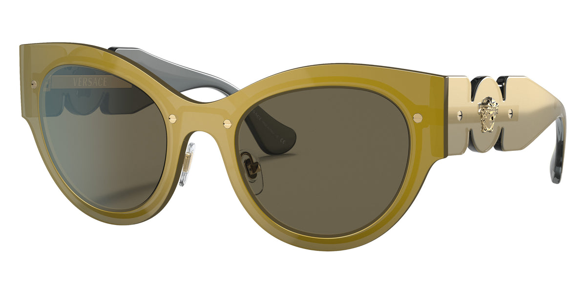 VERSACE VE2234 1002/3 53 - Transparent Brown Mirror Gold / Brown #id:ve223410023_s:100105