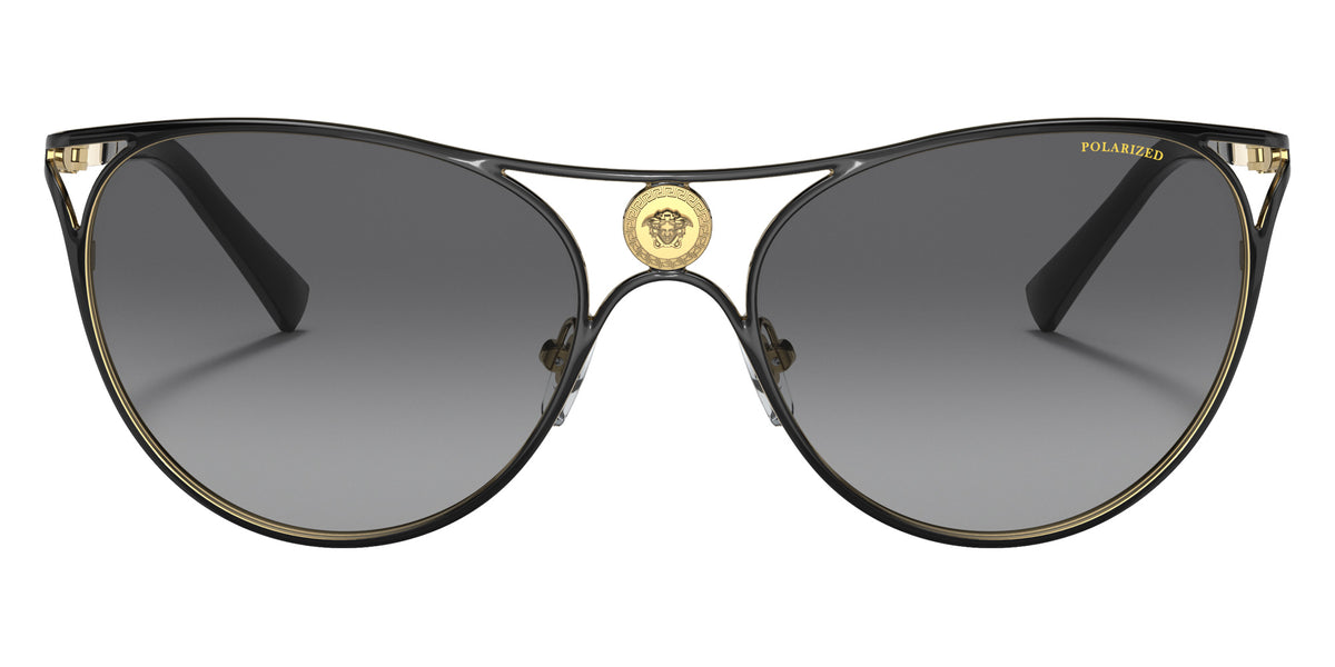 VERSACE VE2237 1433T3 57 - Black/Gold / Polarized Gray Gradient #id:ve22371433t3_s:100100