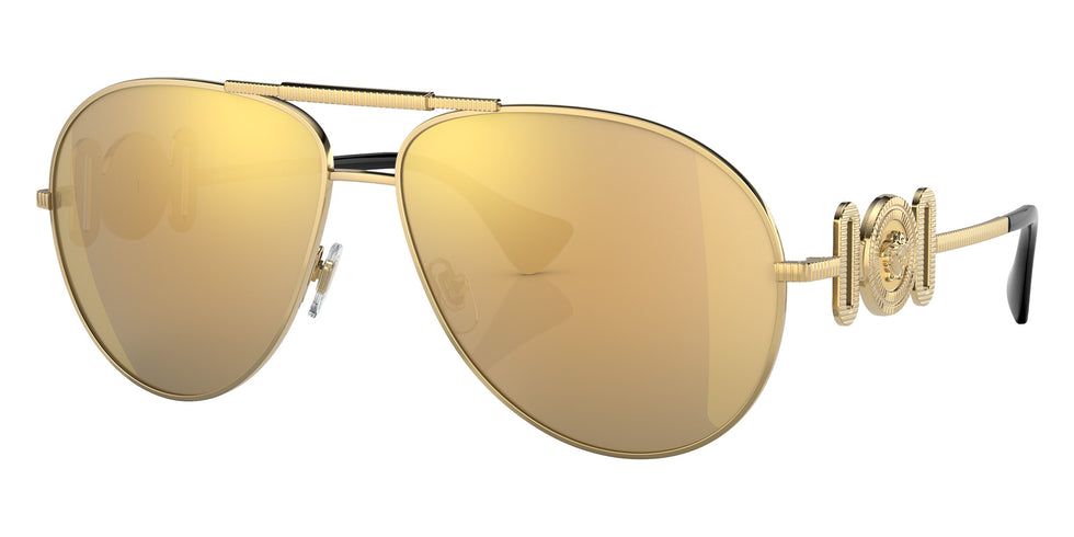 VERSACE VE2249 10027P 65 - Gold / Brown Mirrored Gold #id:ve224910027p_s:100105
