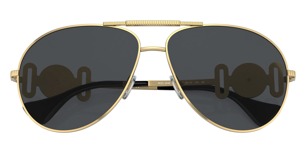 VERSACE VE2249 100287 65 - Gold / Dark Gray #id:ve2249100287_s:100120