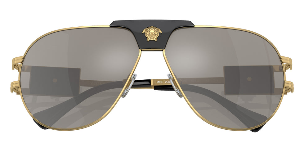 Versace VE2252 10026G 63 - Gold / Light Gray Mirrored Silver #id:ve225210026g_s:100120