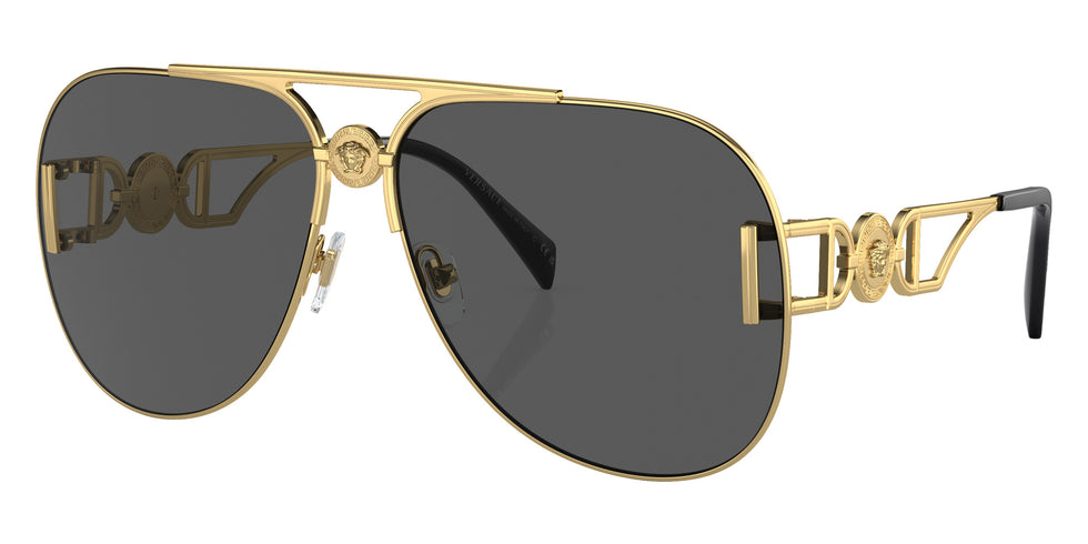 VERSACE VE2255 100287 63 - Gold / Dark Gray #id:ve2255100287_s:100105