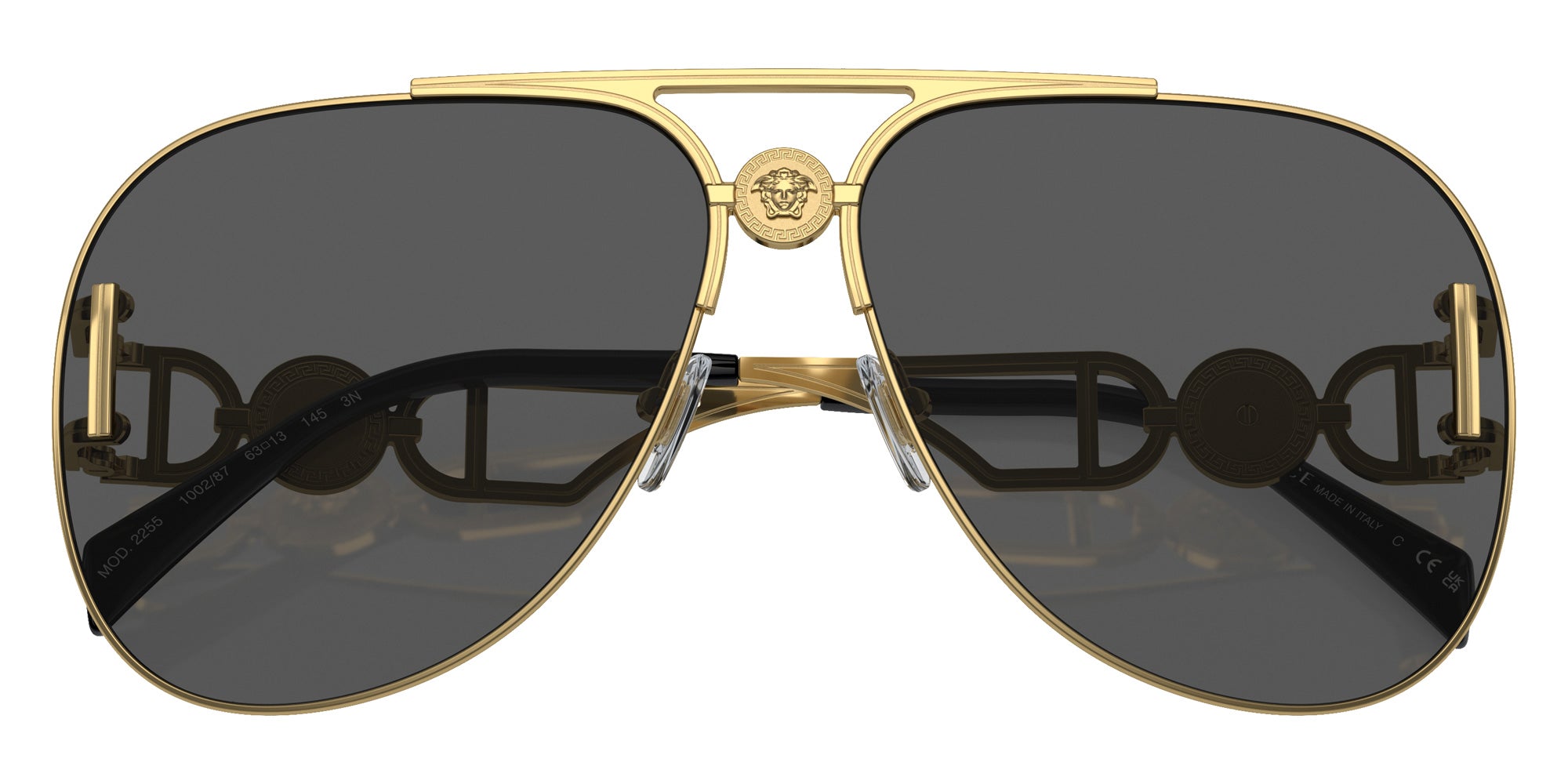 VERSACE VE2255 100287 63 - Gold / Dark Gray #id:ve2255100287_s:100120