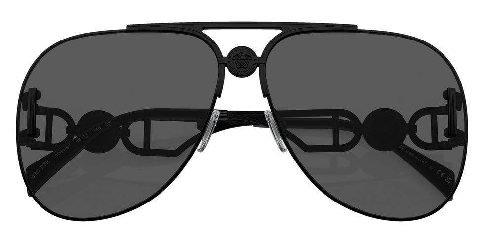 VERSACE VE2255 126187 63 - Matte Black / Dark Gray #id:ve2255126187_s:100120