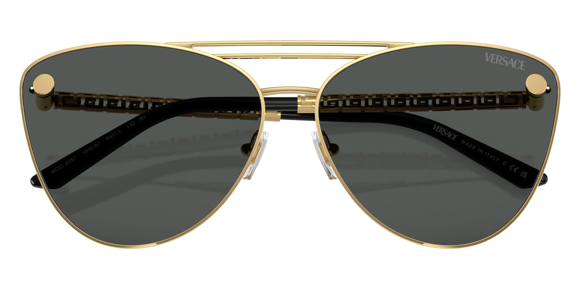 VERSACE VE2267 100287 64 - Gold / Dark Gray #id:ve2267100287_s:100120