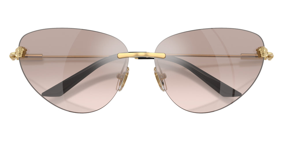 Versace VE2281 10028Z 64 - Gold / Light Brown Mirrored Silver #id:ve228110028z_s:100120