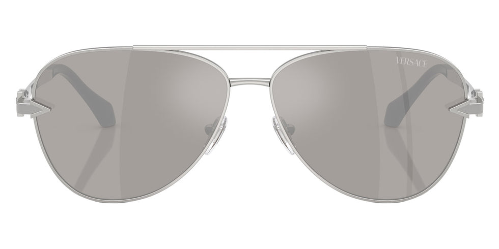 VERSACE VE2283 10006G 61 - Silver / Light Gray Mirrored Silver 80