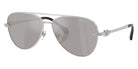 VERSACE VE2283 10006G 61 - Silver / Light Gray Mirrored Silver 80