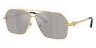 Versace VE2284 10026G 63 - Gold / Light Gray Mirrored Silver #id:ve228410026g_s:102105