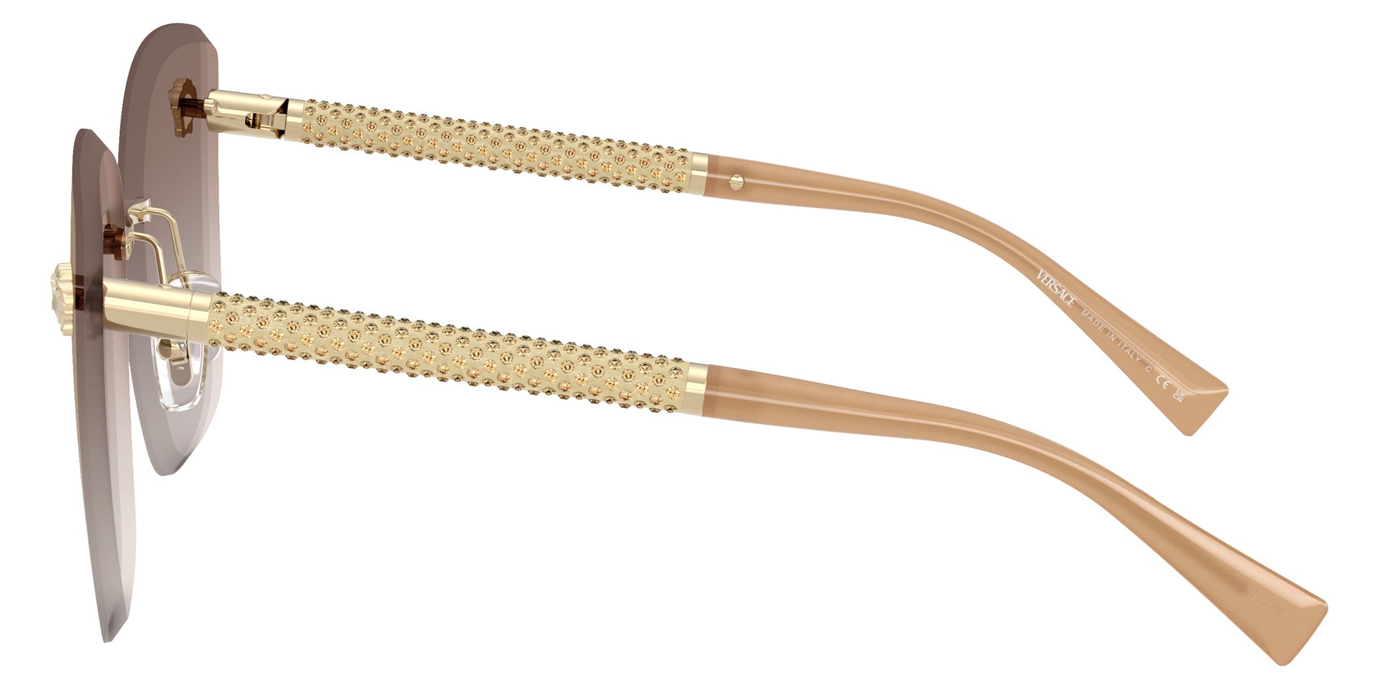 Versace VE2292B 12625A 64 - Pale Gold / Light Brown Dark Brown Gradient Mirrored #id:ve2292b12625a_s:102110