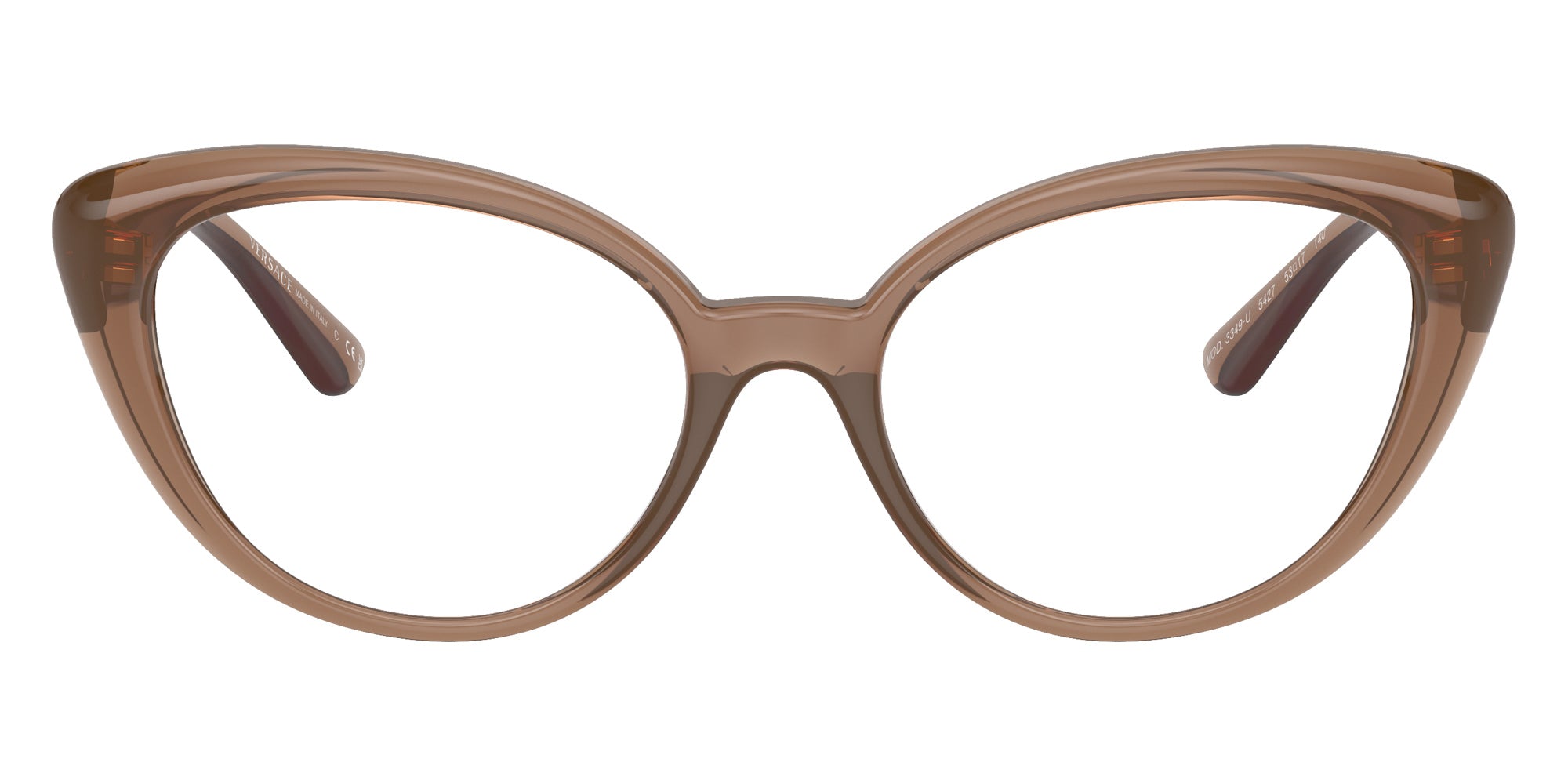 VERSACE VE3349U 5427 53 - Brown Transparent #id:ve3349u5427_s:100100
