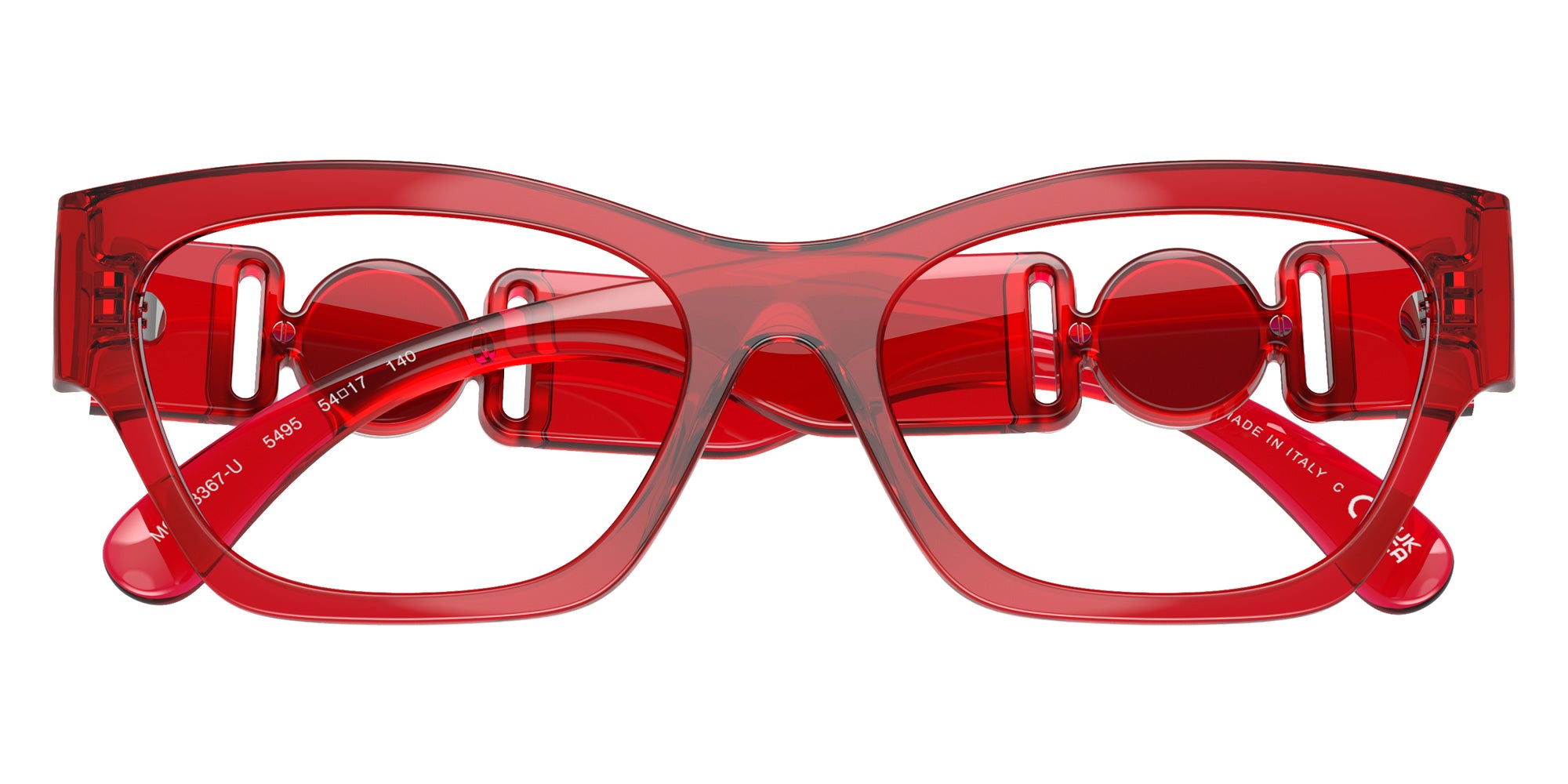 VERSACE VE3367U 5495 54 - Red Transparent #id:ve3367u5495_s:100120