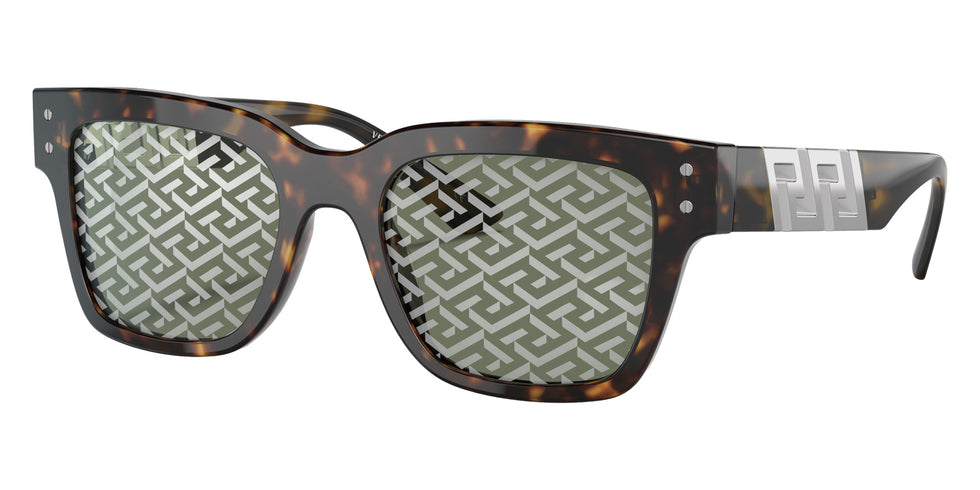 Versace VE4421F 108/V8 52 - Havana / Green Monogram Silver Mirrored #id:ve4421f108v8_s:100105