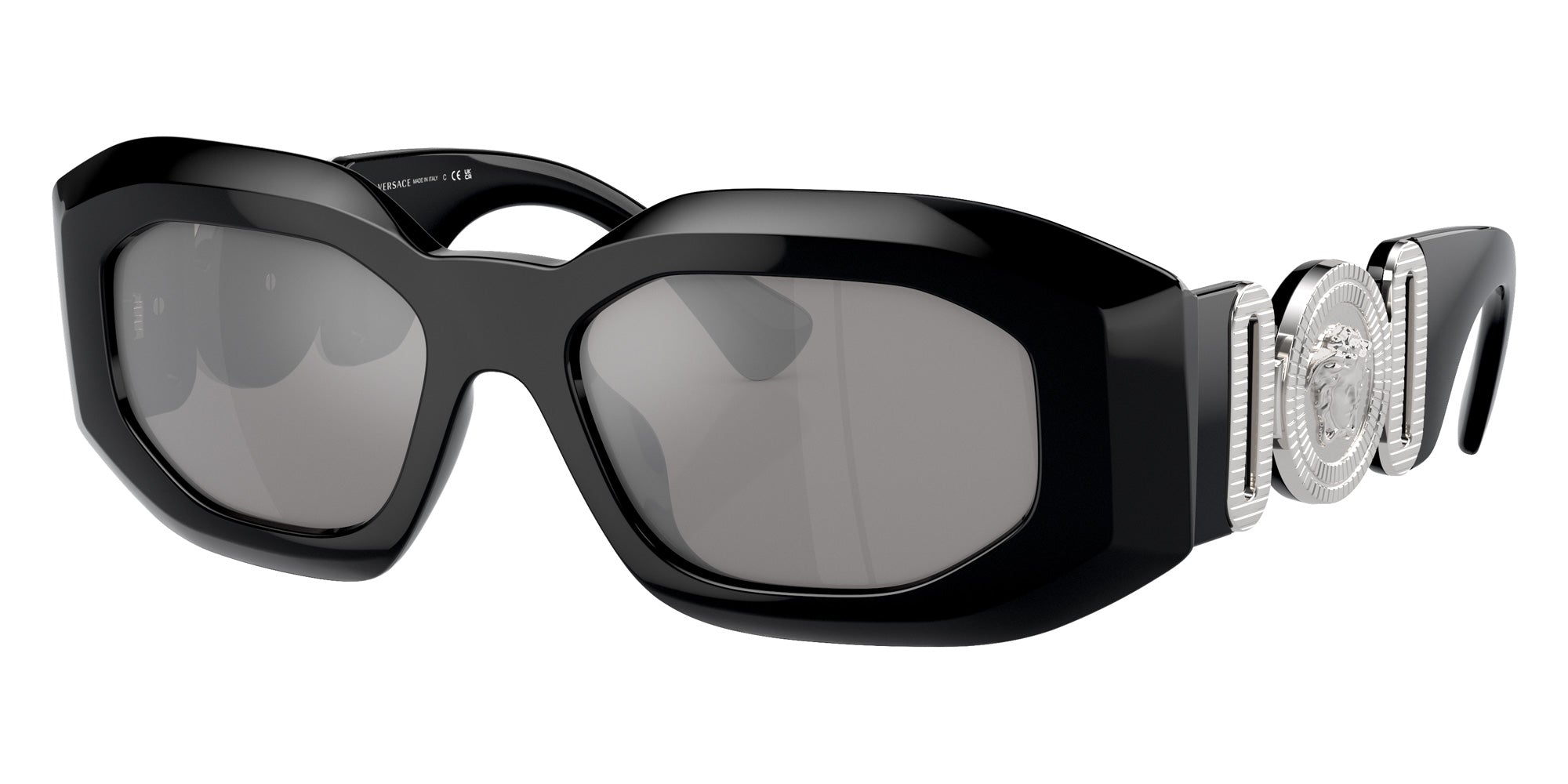 VERSACE VE4425U 54226G 54 - Black / Light Gray Mirrored Silver 80 #id:ve4425u54226g_s:102105