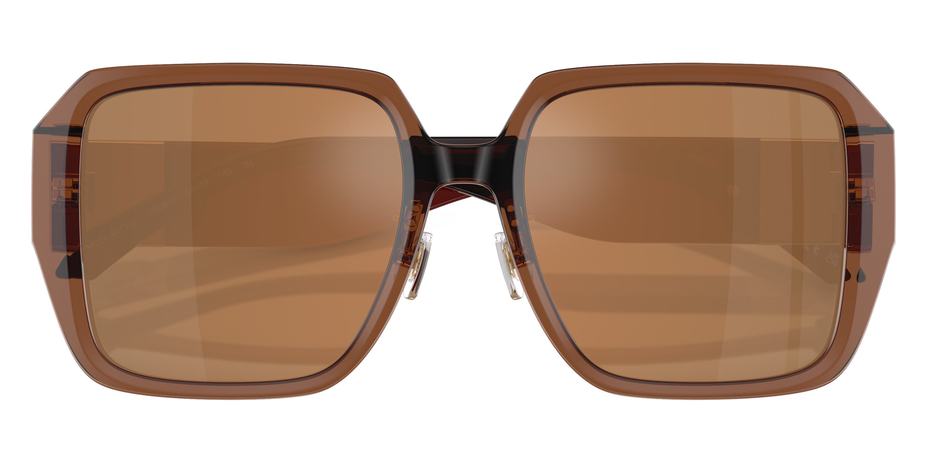 VERSACE VE4472D 5028/O 56 - Transparent Dark Brown / Brown Orange Metallic Mirrored