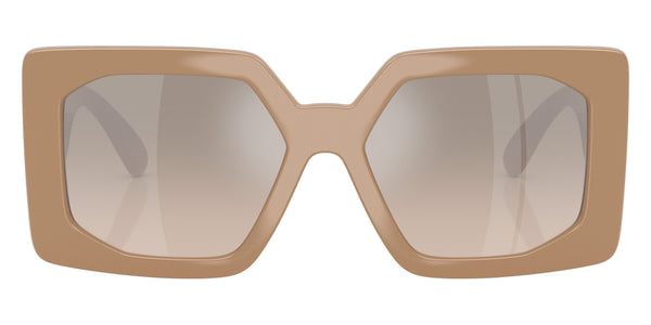 Beige / Brown Gradient Gray Mirrored Silver / 55-17-140