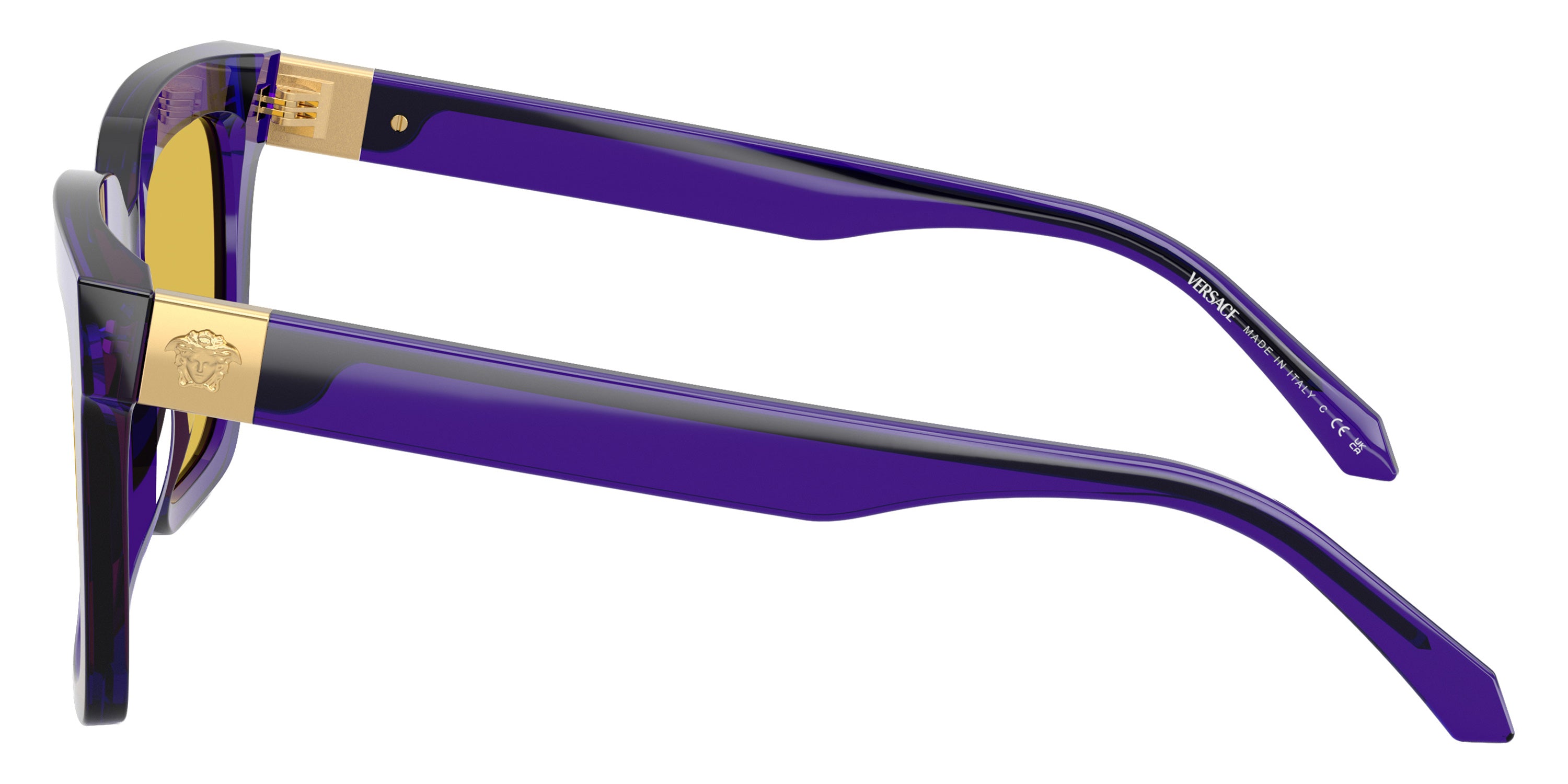 VERSACE VE4498F 554585 55 - Transparent Dark Violet / Yellow